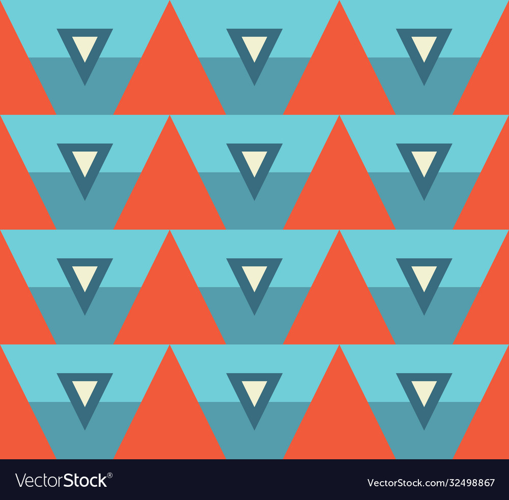 A seamless pattern stripes and triangles vector image A seamless pattern stripes and triangles