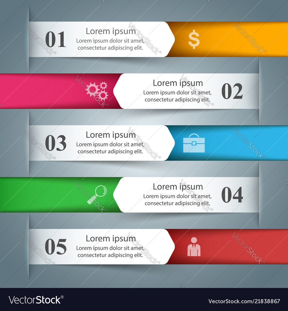 Business infographics origami style