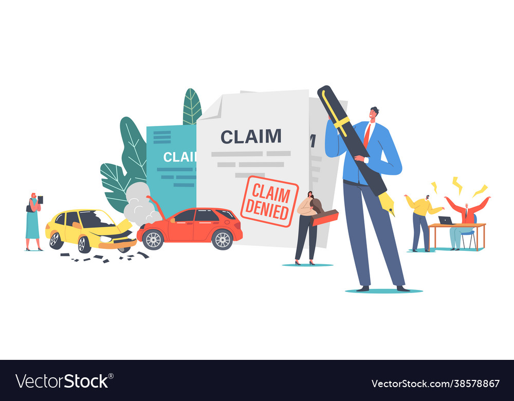 Characters claim insurance for car accident male