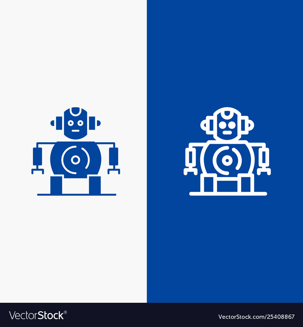 Cnc robotics technology line and glyph solid icon vector image Cnc robotics technology line and glyph solid icon