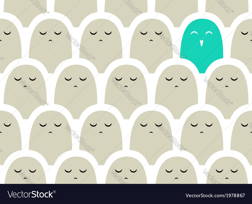 Colorful simple pattern crowd