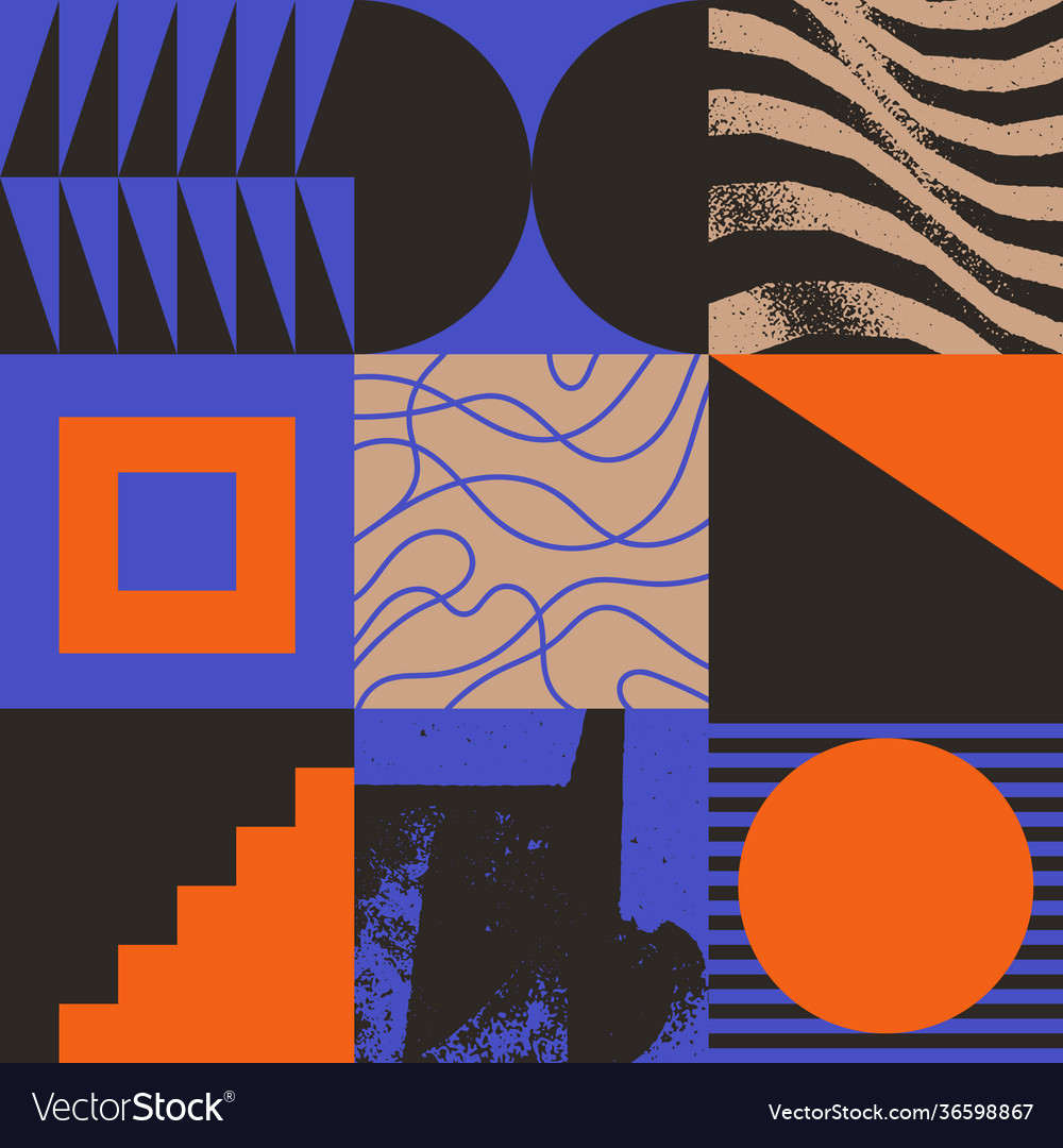 Deconstructed abstract pattern design