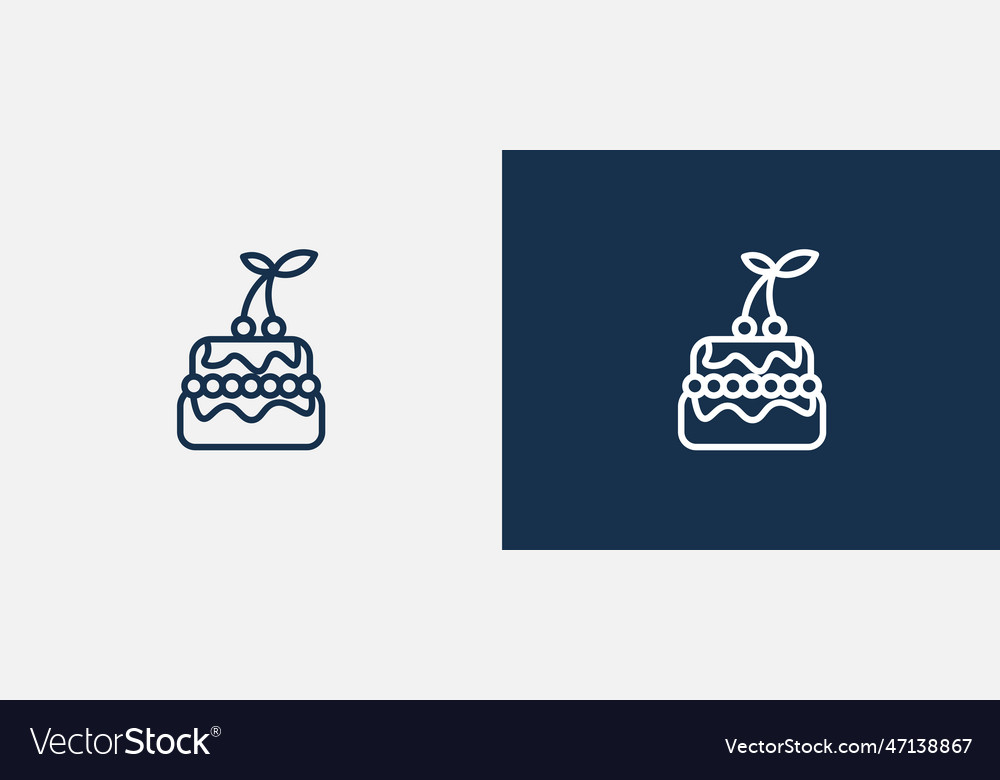 Decorated cake icon outline