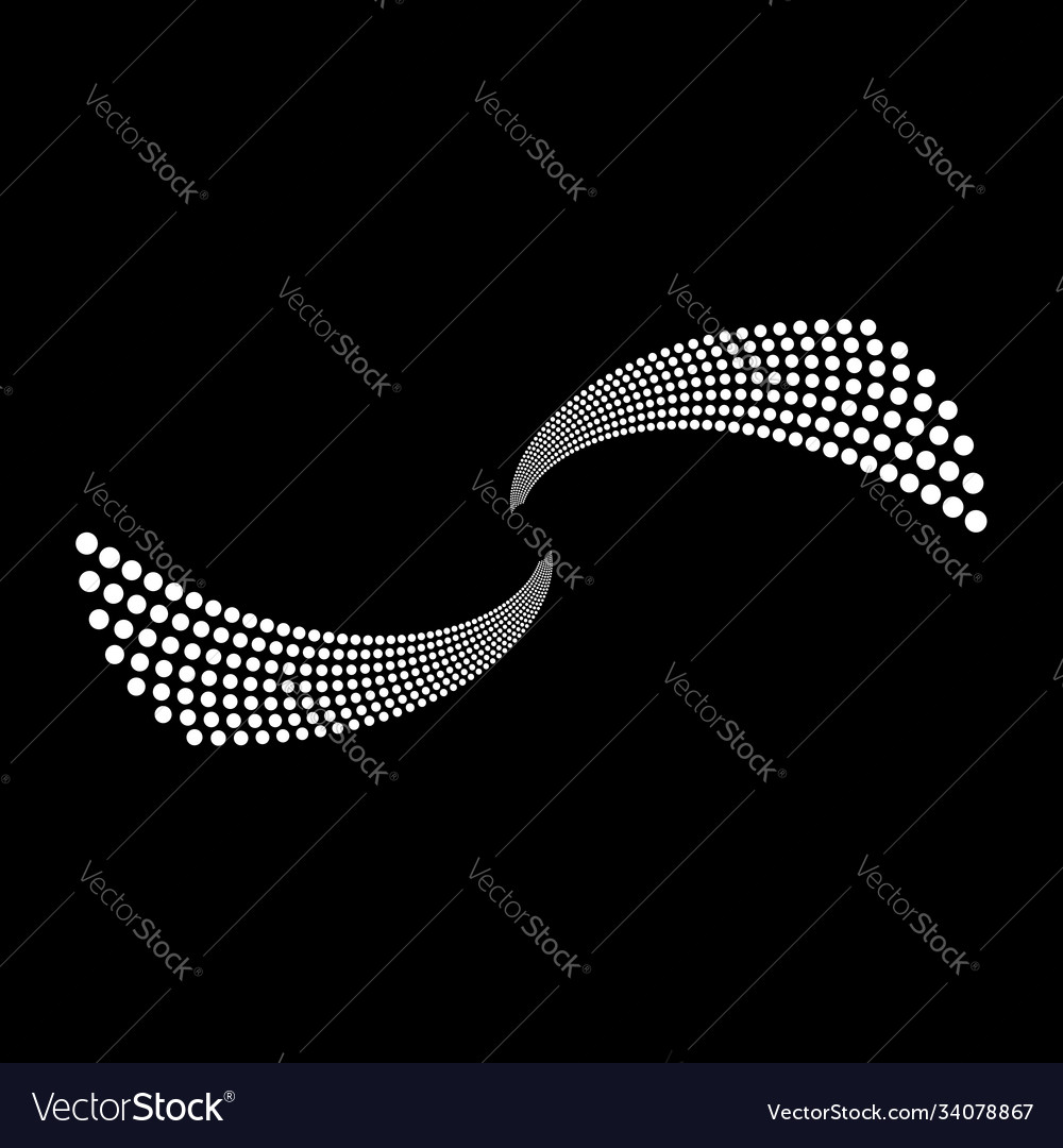 Design spiral dots backdrop vector image Design spiral dots backdrop
