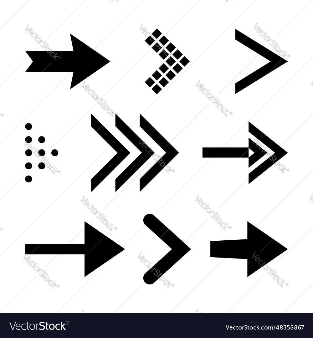 Flat Arrow Icon Set - Navigation
