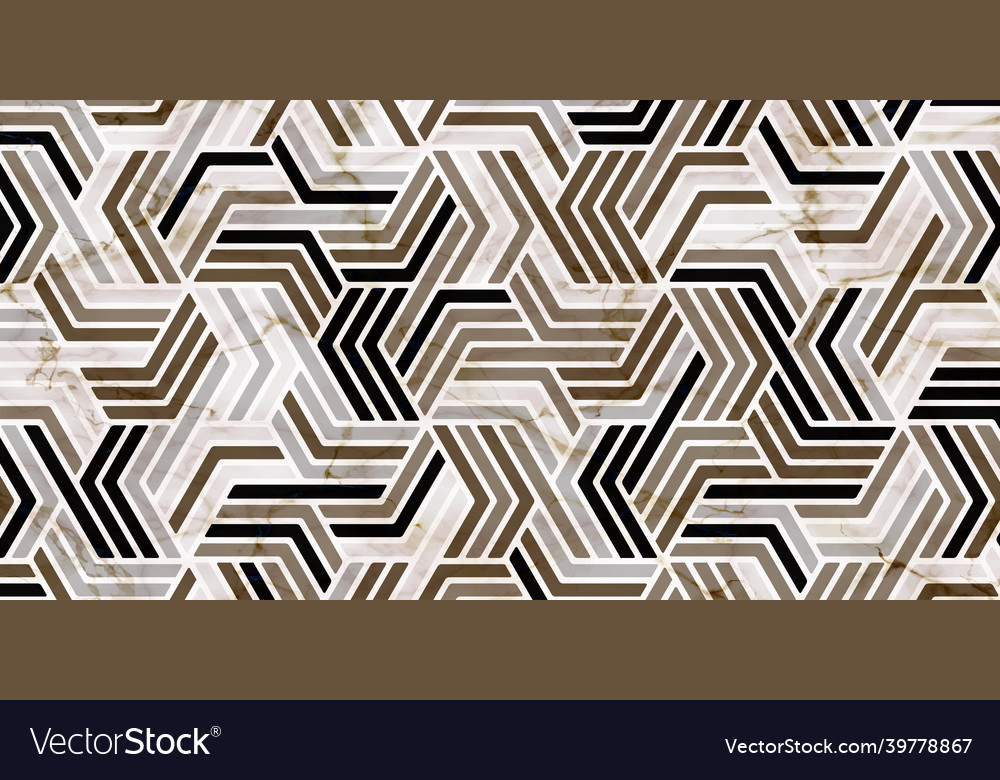 Geometric pattern with stripes polygonal shape