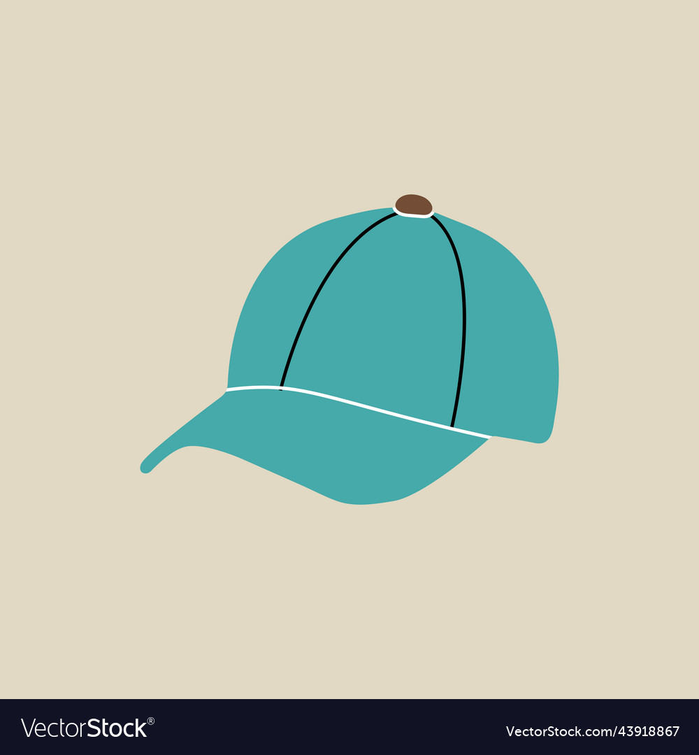 Head accessory element in modern style flat line vector image Head accessory element in modern style flat line