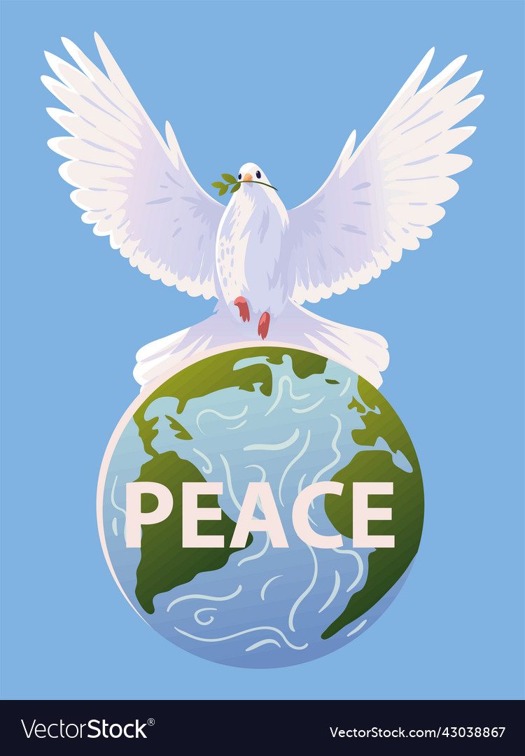 International day of peace dove Royalty Free Vector Image