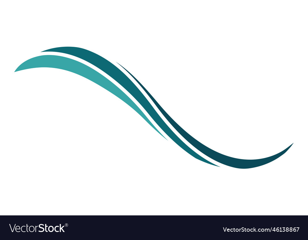 Logo Welle Meer Ikone Meer Wasser Form Symbol Surf