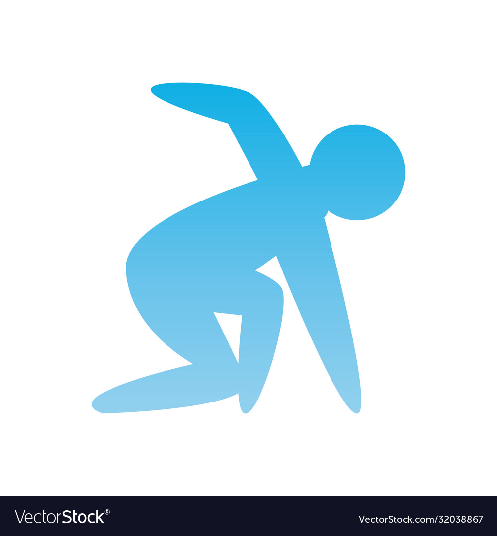 Man avatar running gradient style icon