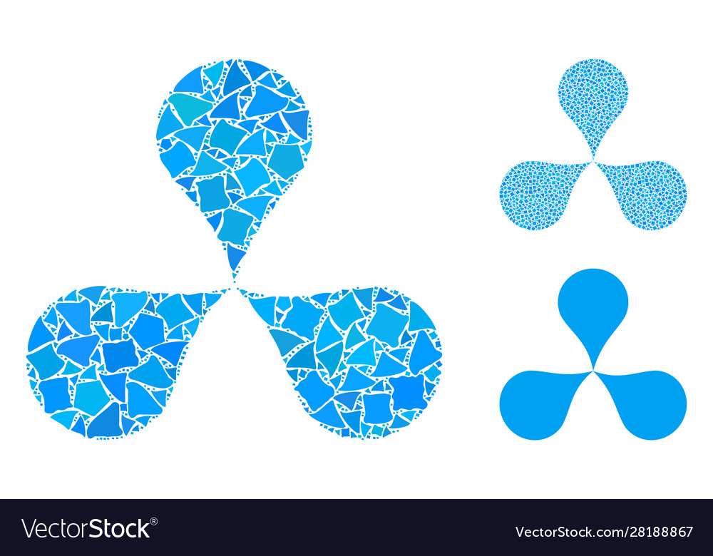 Map pointers composition icon bumpy parts vector image Map pointers composition icon bumpy parts