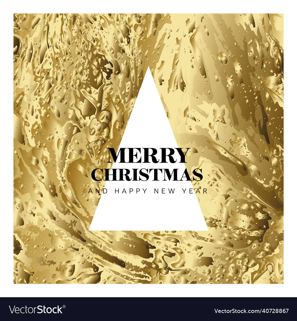 Modern trendy golden luxury christmas card