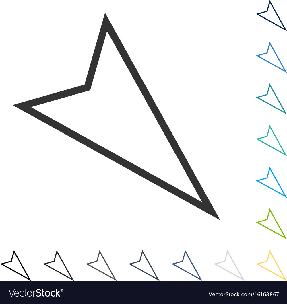 Pointer right down icon