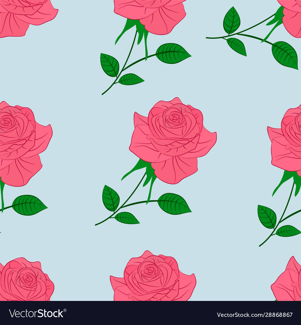 Seamless floral pattern with roses