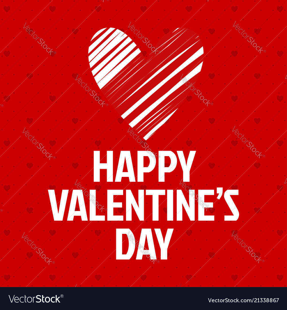 Valentines card with pattern background