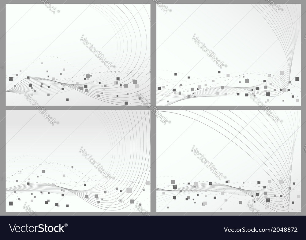 Abstract lines particles backgrounds set