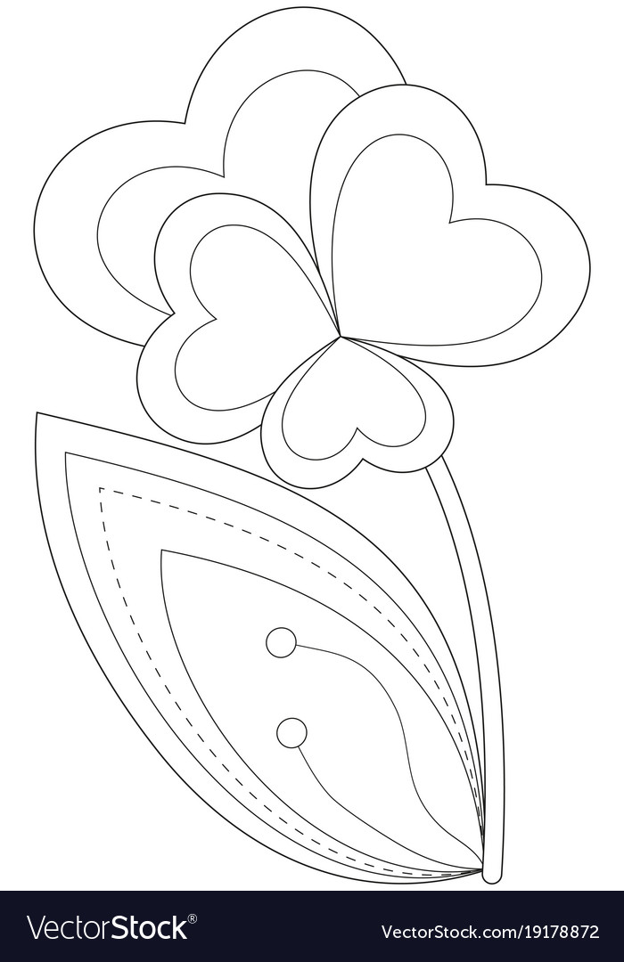 black-and-white-heart-flower-plant-royalty-free-vector-image