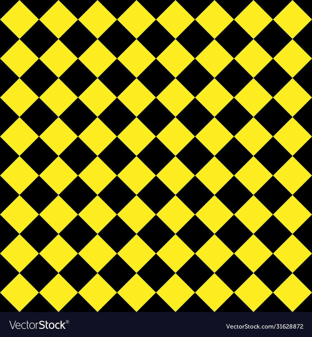 Schwarze und gelbe Rhomben nahtloses Muster Vector Image Schwarze und gelbe Rhomben nahtloses Muster