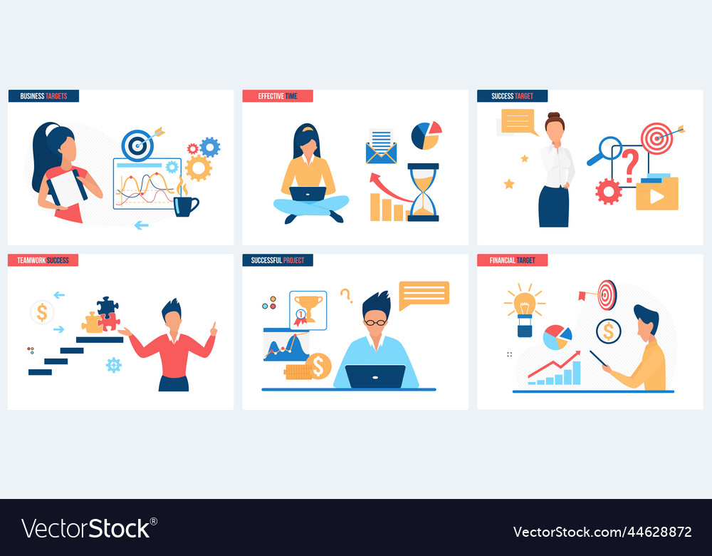 Business goal search for effective projects Vector Image