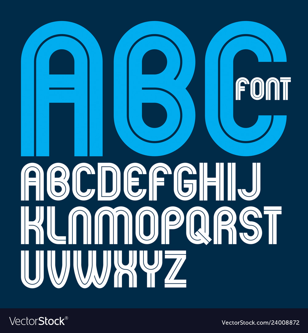 Capital bold english alphabet letters made