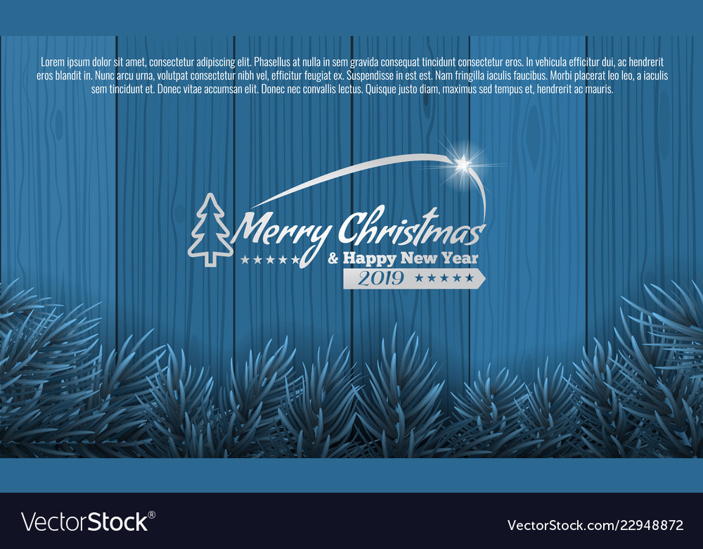 Christmas with fir branch border frame on bottom