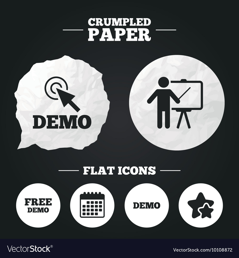 Demo with cursor icon presentation billboard