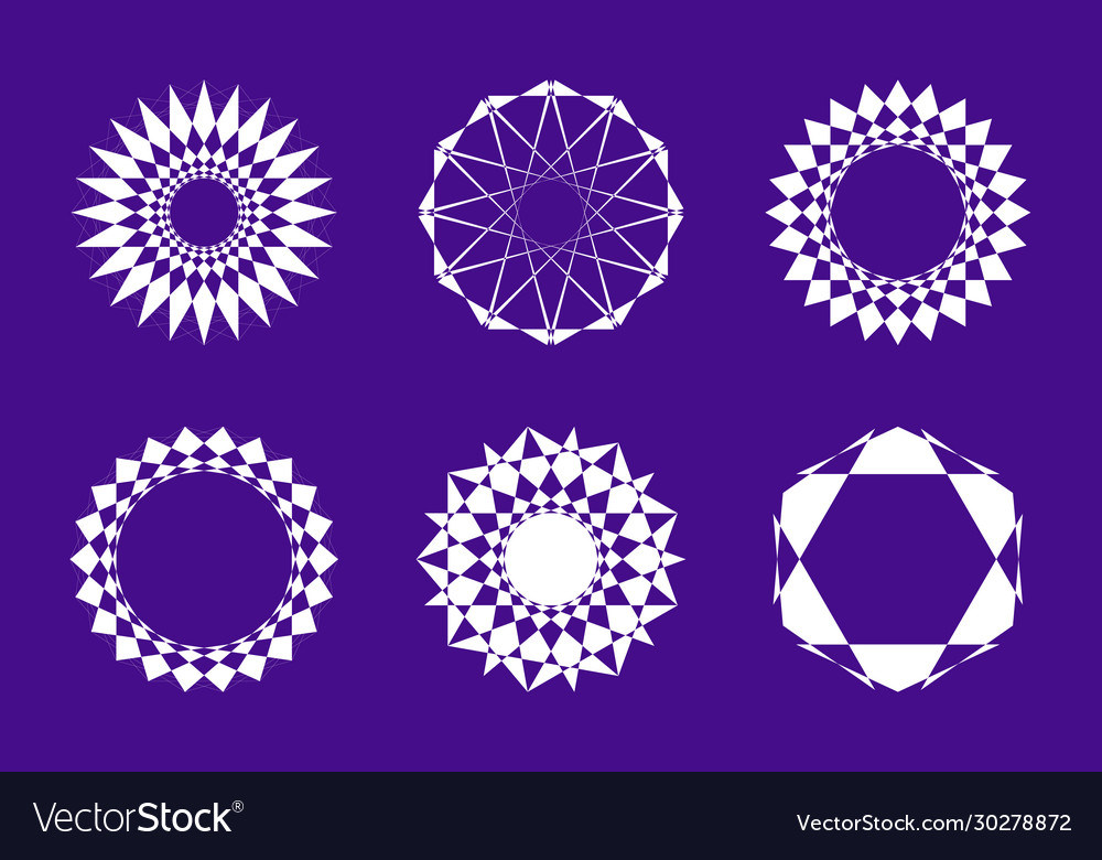 Different abstract geometric design element set