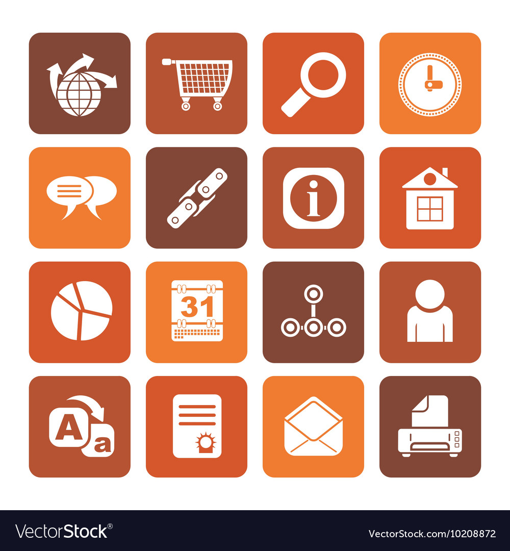 Flat web site internet and computer icons