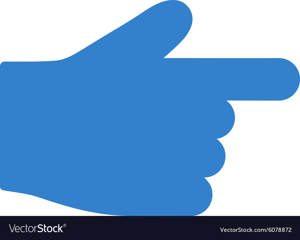 Index finger flat cobalt color icon