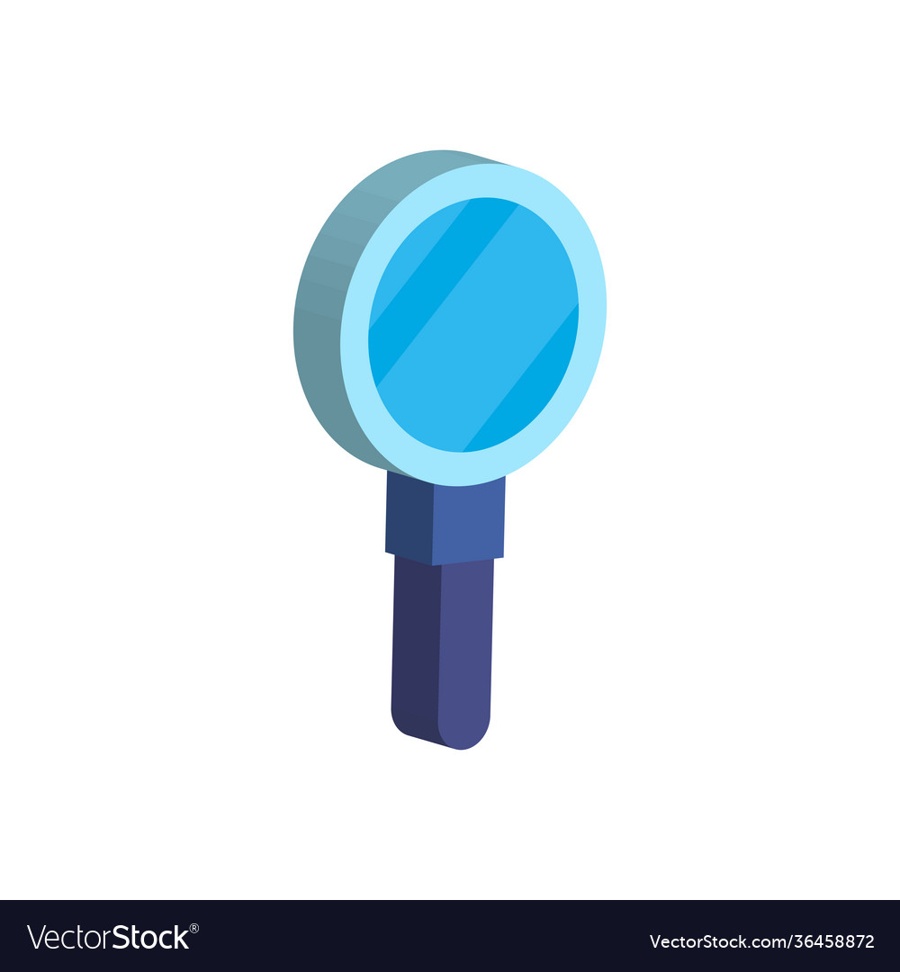 Isometric Lupe Icon Isolated Design Royalty Free Vector