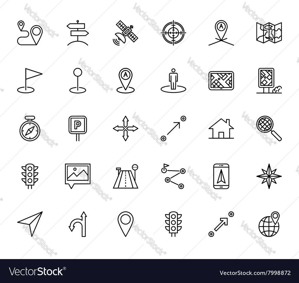 Navigation icon set