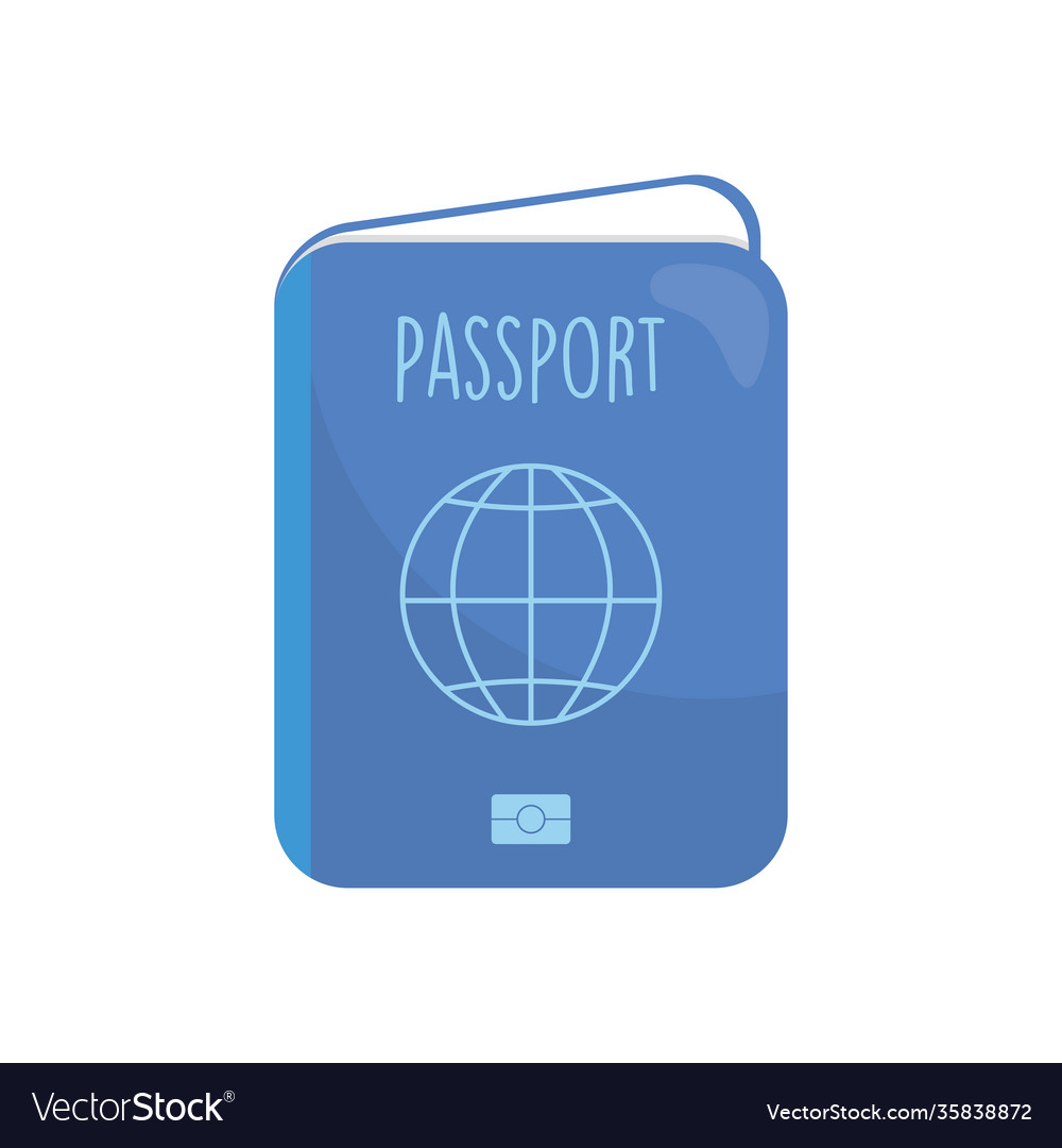 Passport document icon colorful design