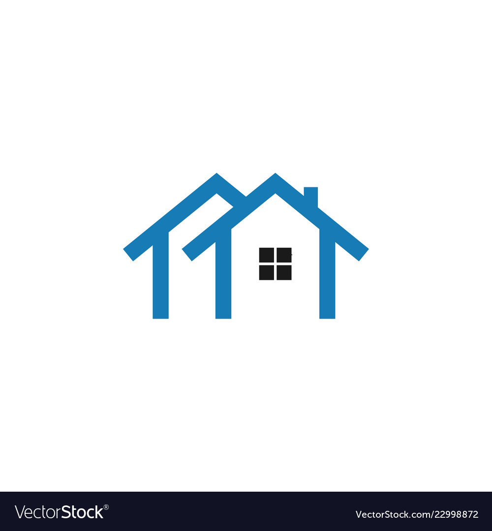 Real Estate House Logo Graphic Design Template Vector Image