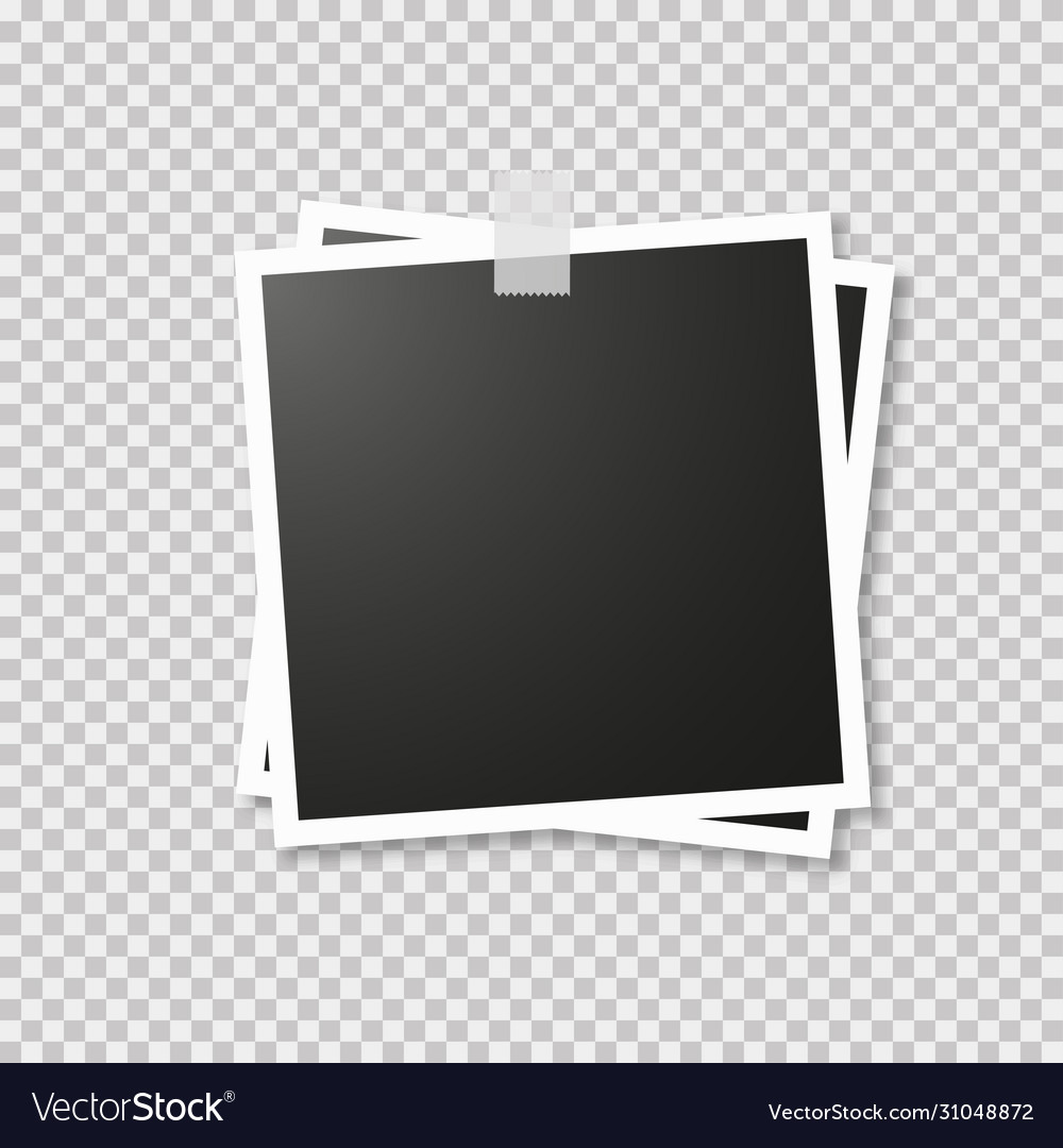 Realistic photo frame isolated with shadow