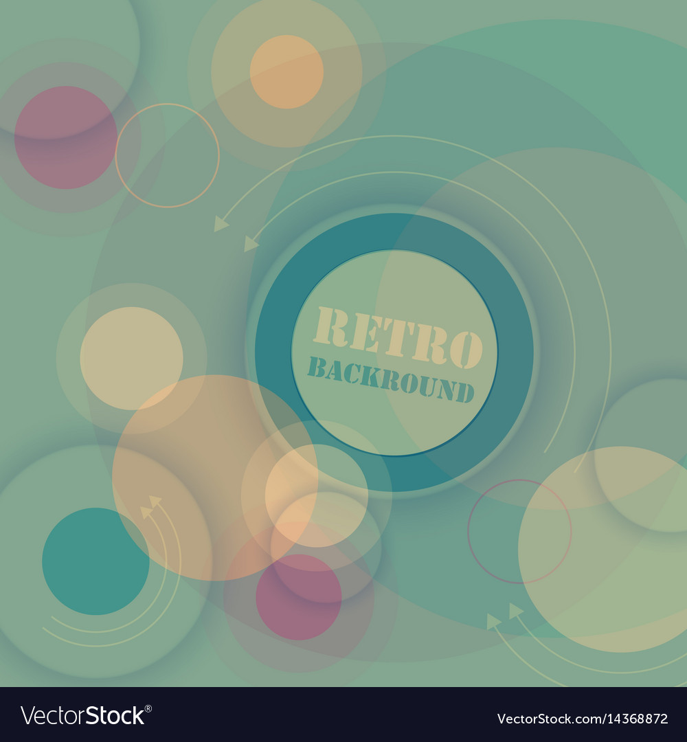 Retro background with circular pattern transparent