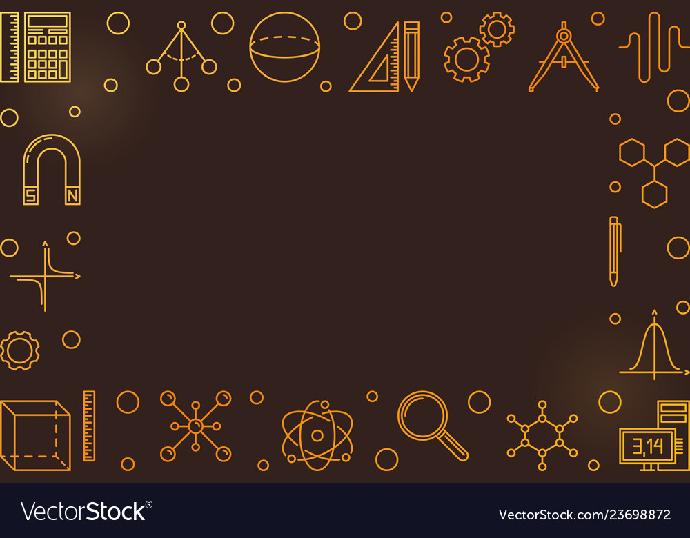 Stem colorful frame with empty space