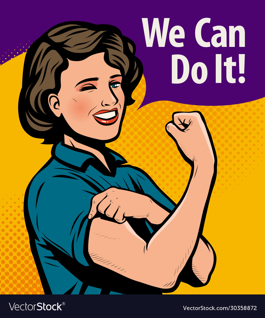 We Can Do It Retro Poster Retro Comic Pop Art Vector Image