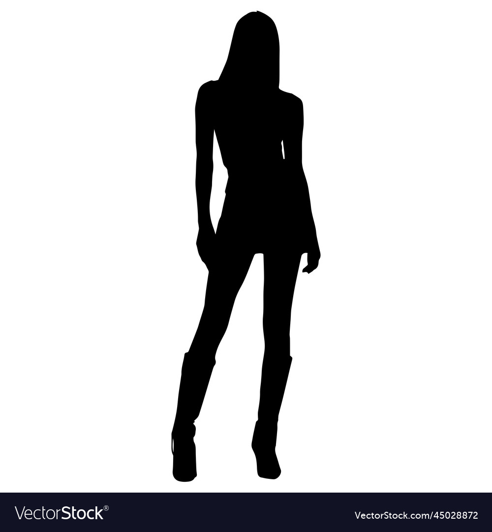 Frau Silhouette - Schwarze Figur