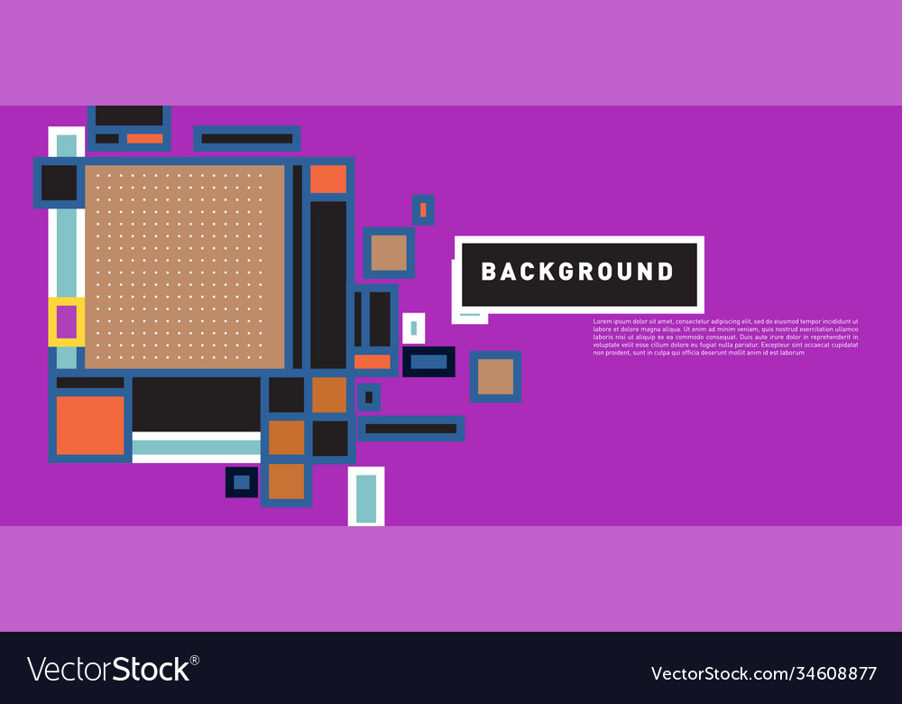 Abstract colorful rectangle background for banner vector image Abstract colorful rectangle background for banner