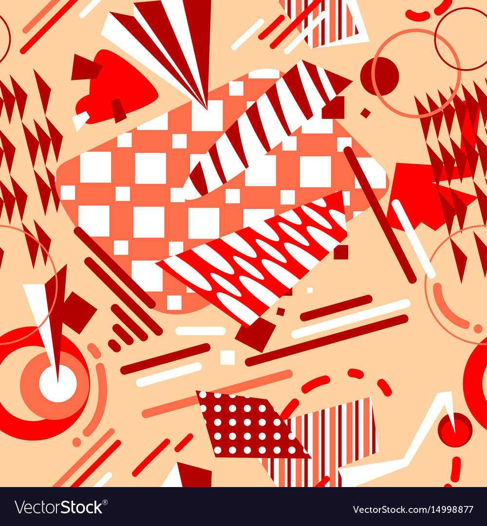 Abstract geometric seamless pattern in bright