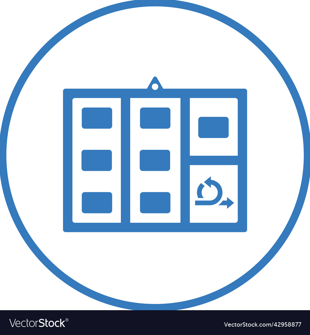 Agile board iteration icon blue color design