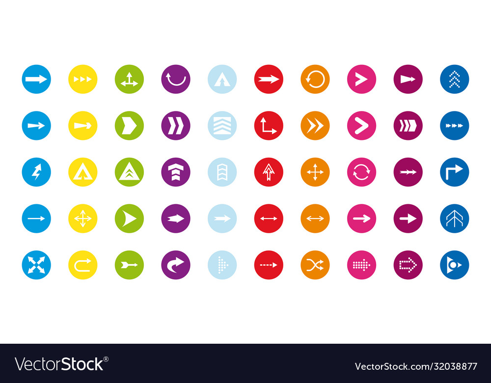 Arrows with different directions block style icon Vector Image Arrows with different directions block style icon
