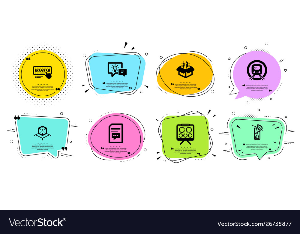 Computer keyboard metro subway and comments icons