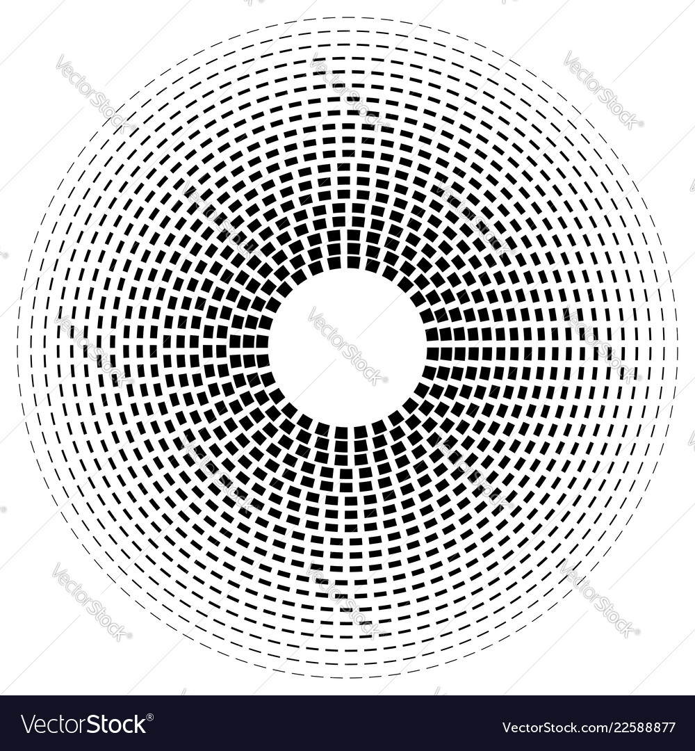 Dashed Circles - Abstract Radial Pattern