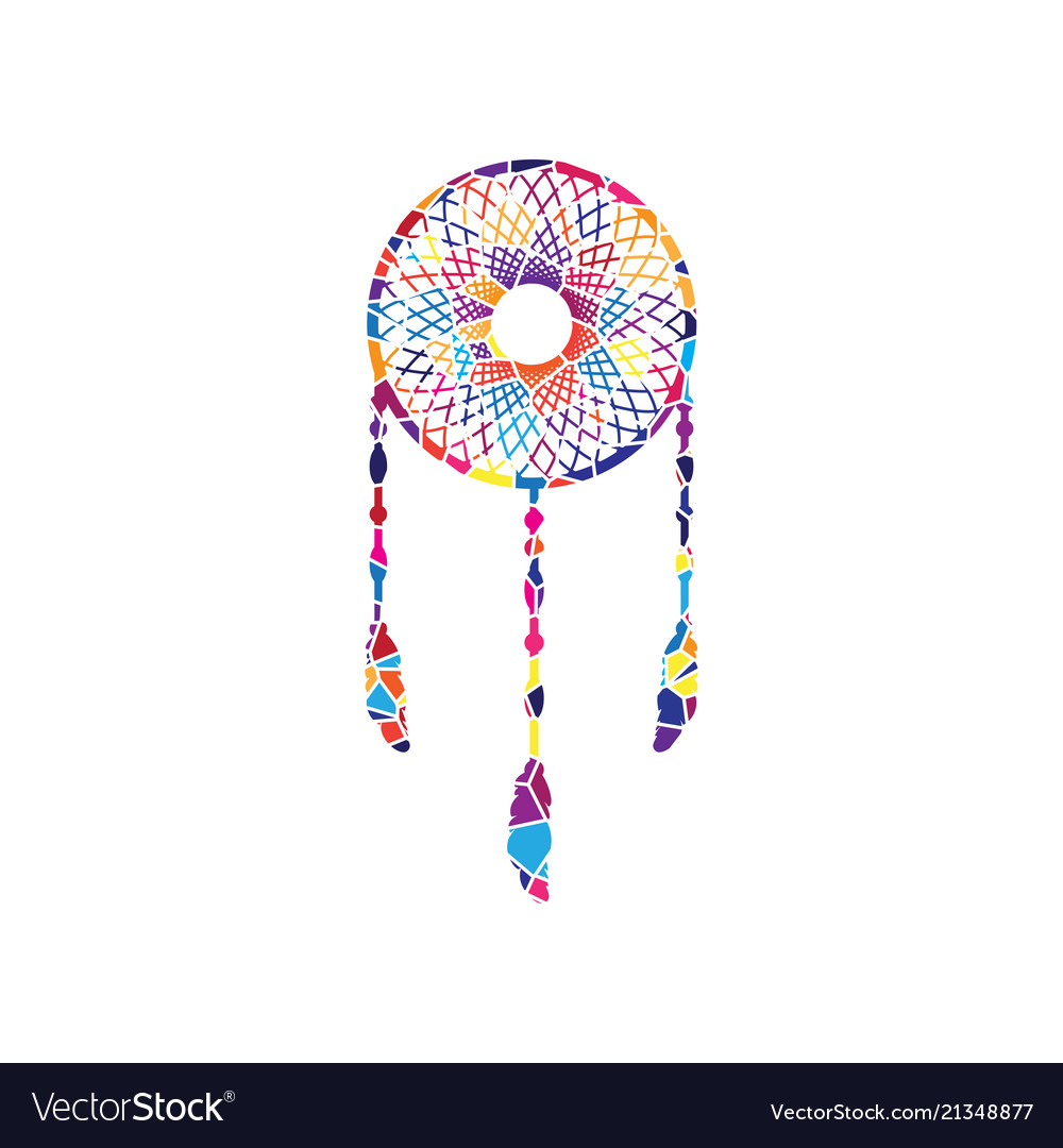 Amulet dream catcher icon, cartoon style, Stock vector