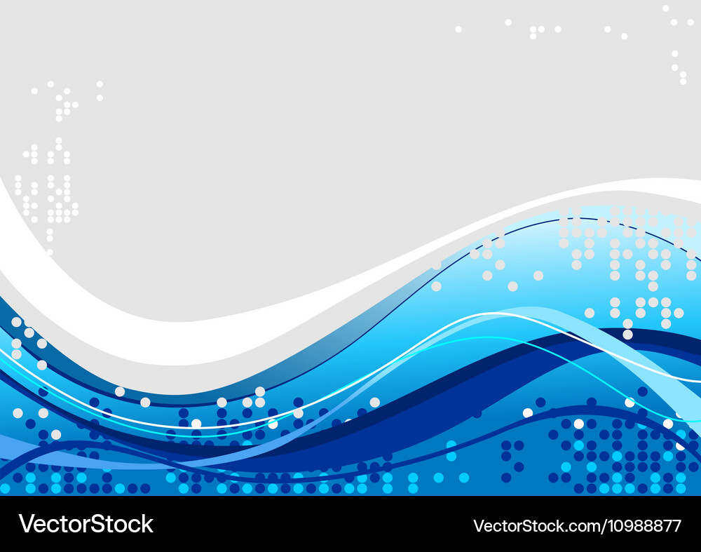 Dynamic Blue Wave Background Royalty Free Vector Image