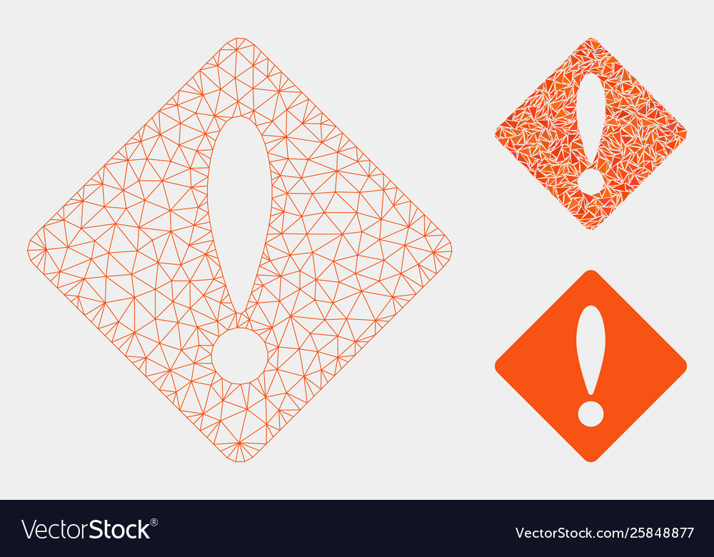 Error mesh 2d model and triangle mosaic vector image Error mesh 2d model and triangle mosaic
