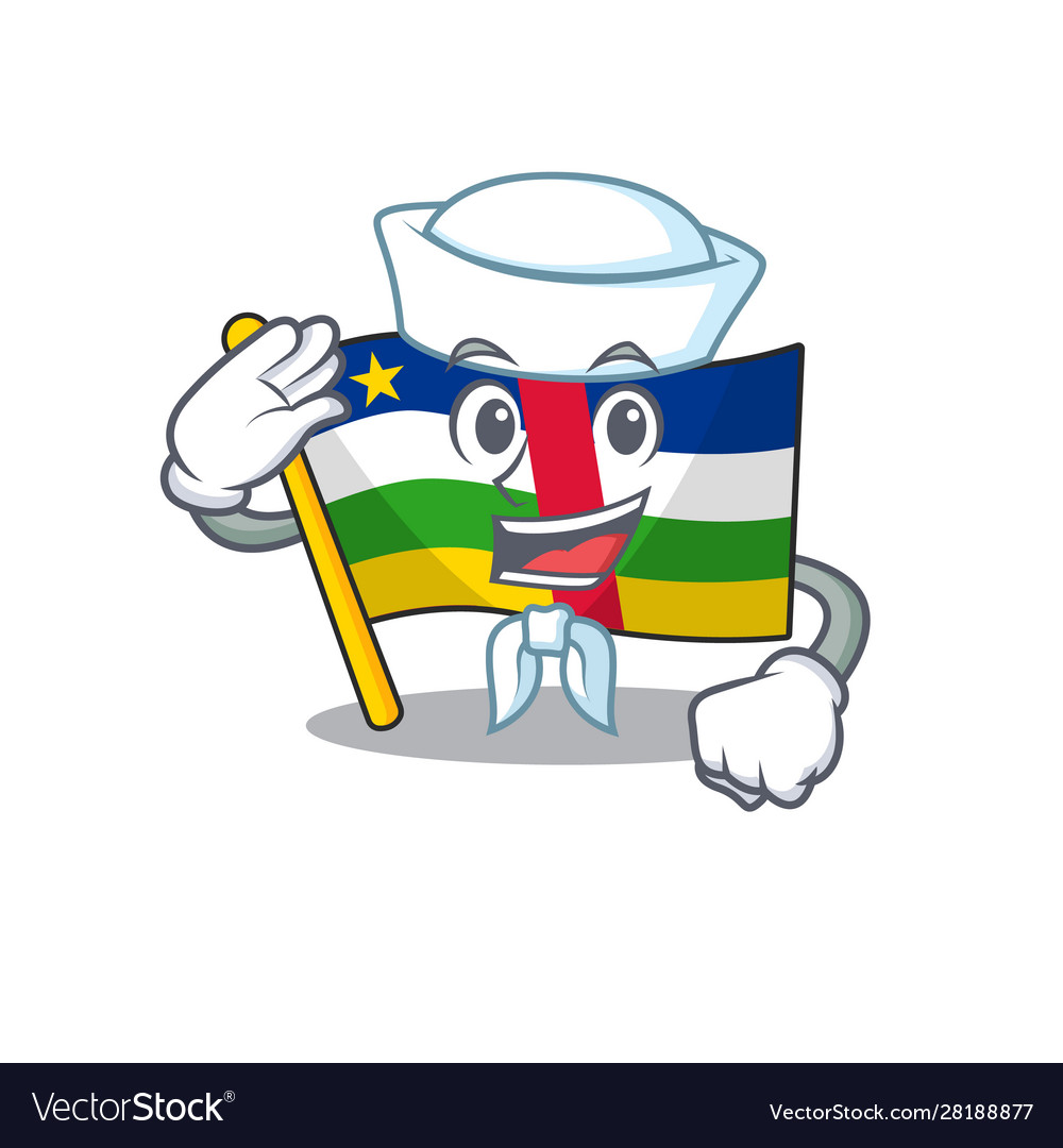 flag-central-african-cartoon-character-dressed-as-vector-image