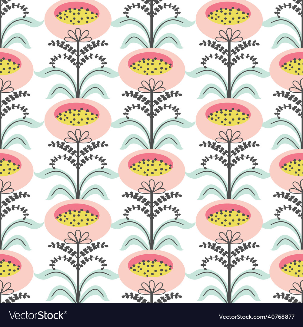 Floral Pods Seamless Pattern