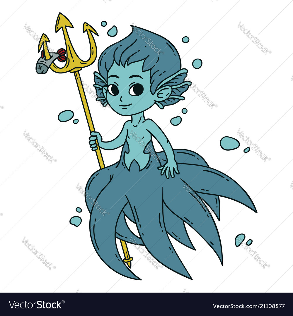 männliche Meerjungfrau vector image männliche Meerjungfrau